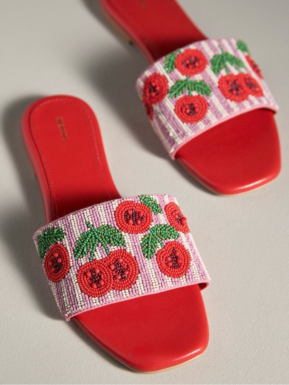 NWT The Fiona Beaded Slide Sandals by Maeve